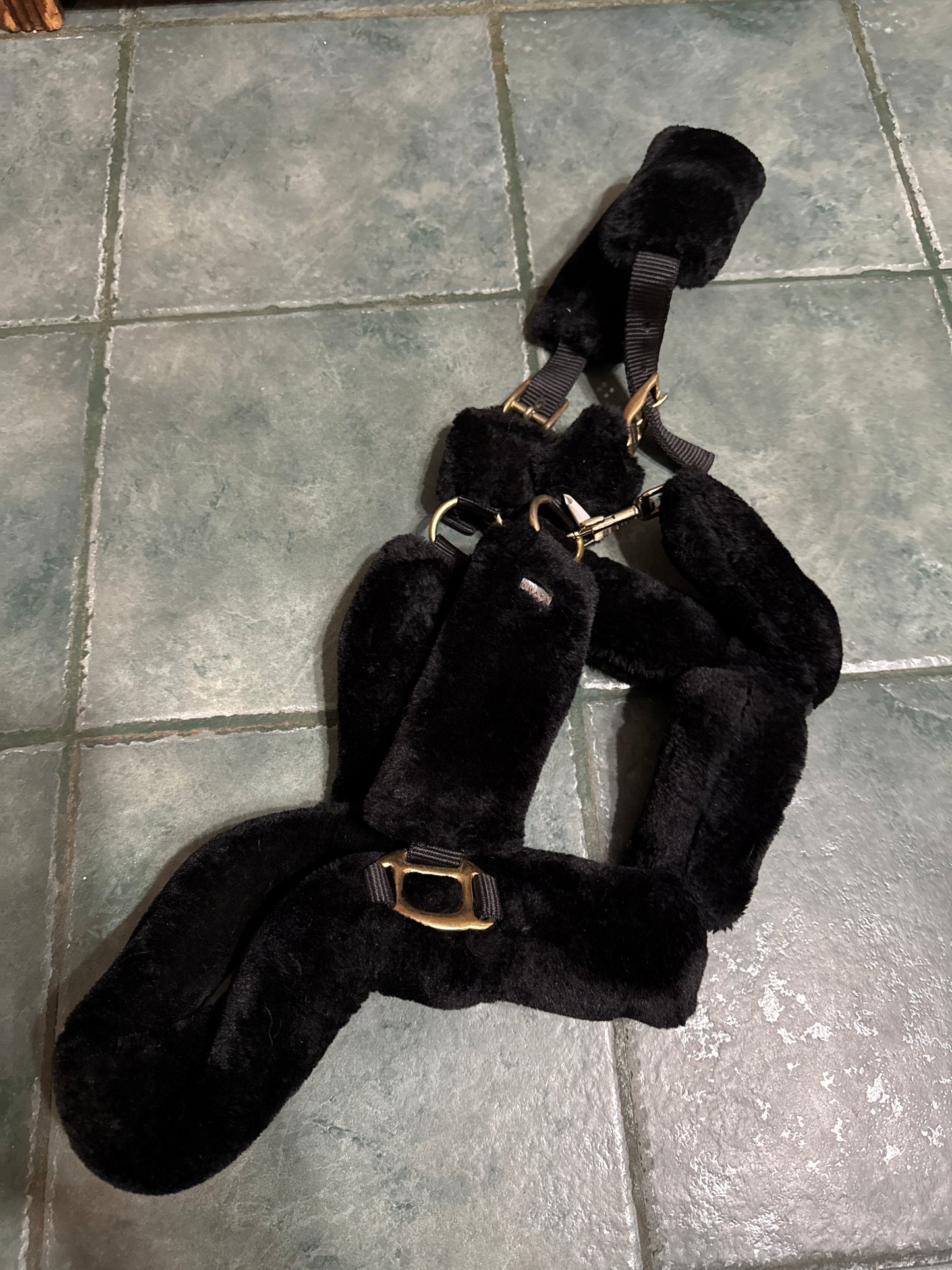 Amare revolution fleece halter (nylon) black Horse