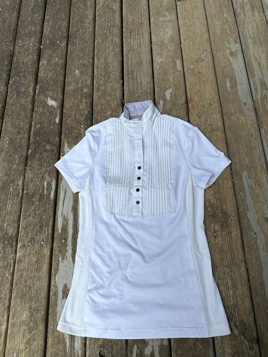 Asmar small white short sleeve show shirt
