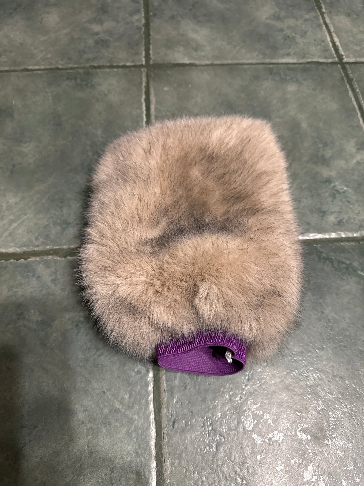Fur polishing mitt