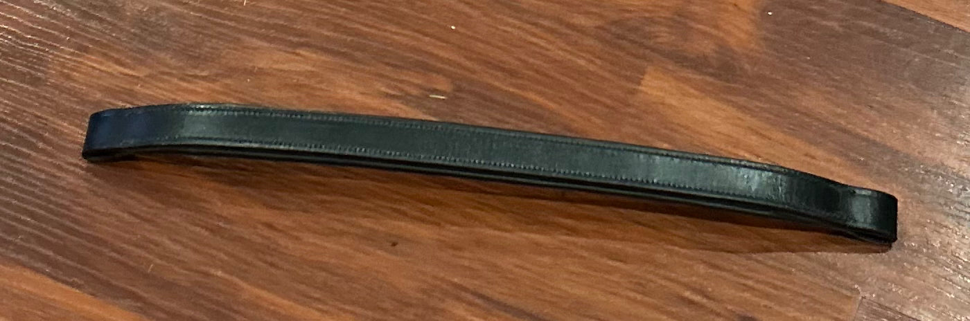 14” plain brown browband