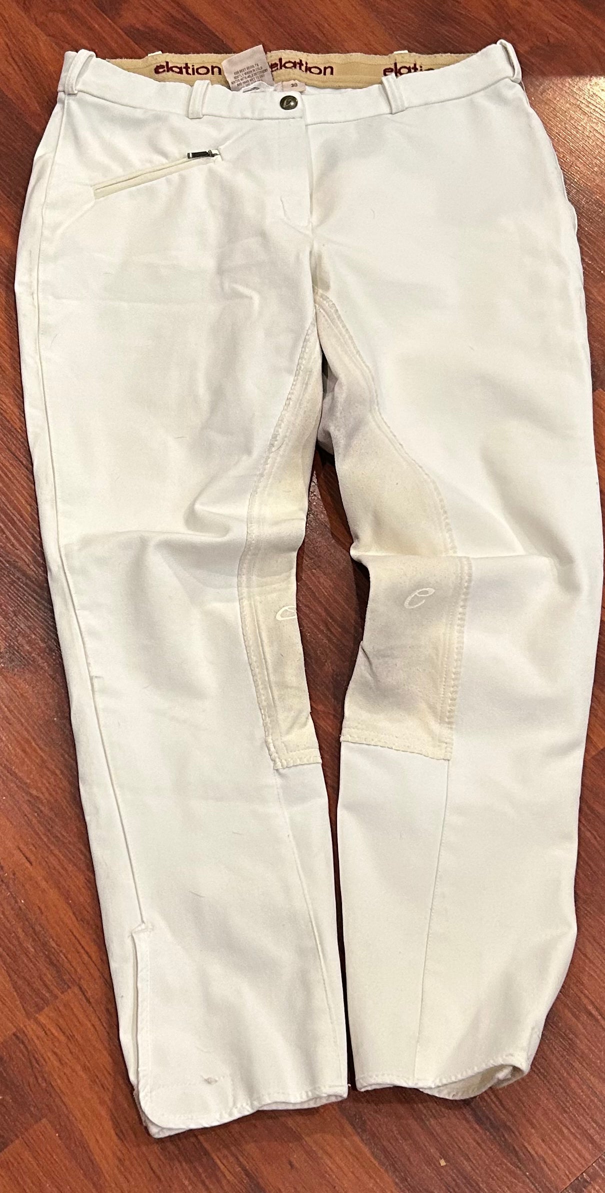 Elation size 30 white full seat breeches