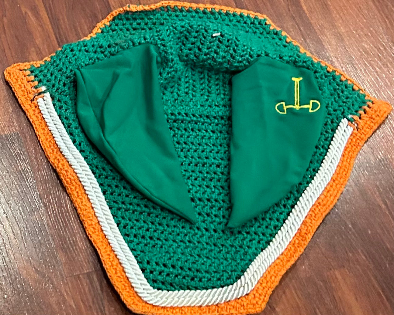 Green/orange fly bonnet warmblood