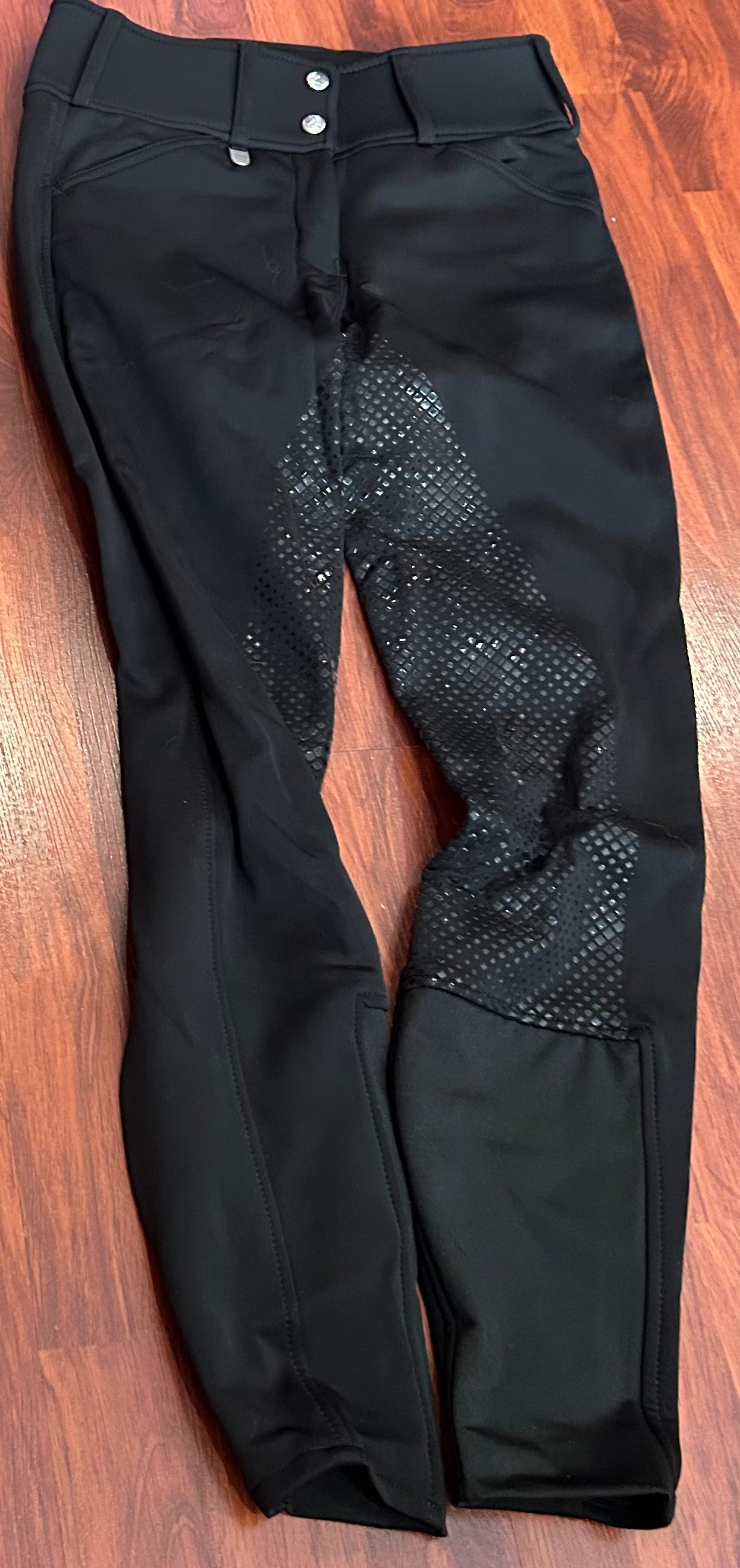 Horze size 22 black winter weight full seat breeches