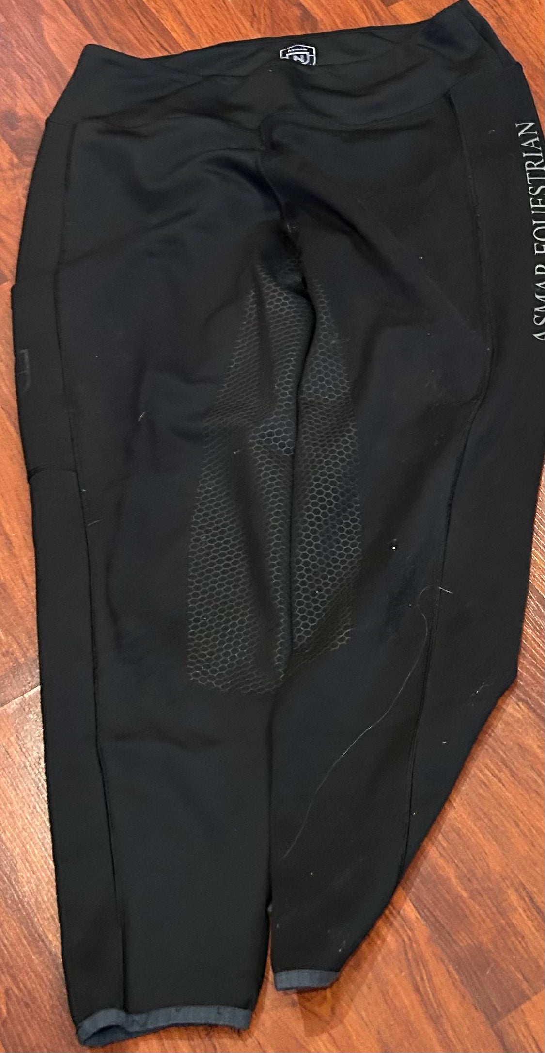 Asmar XXL black pull on full seat riding tights