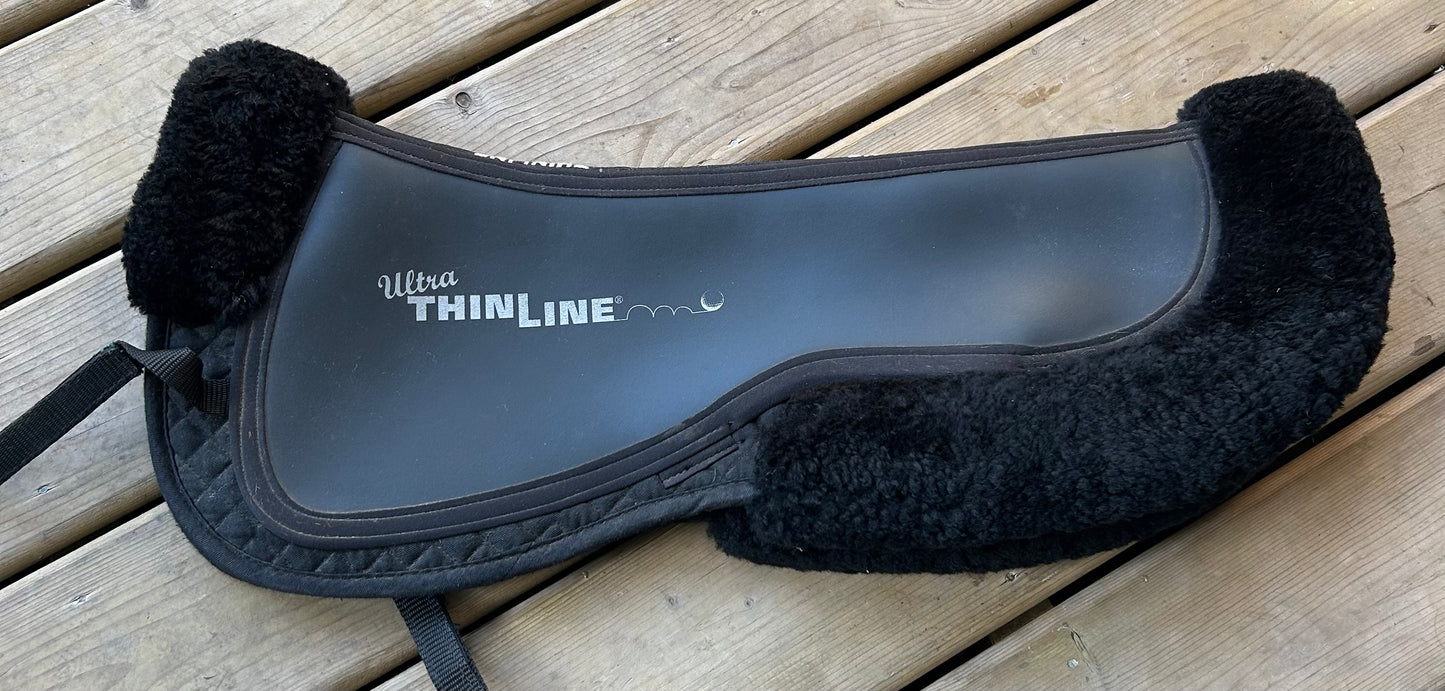 Black, large thinline trifecta marino wool half pad