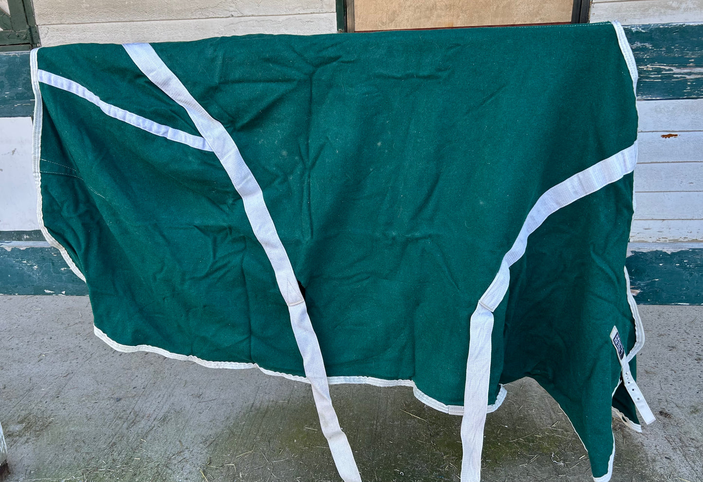 74” glover equine wool sheet. Green