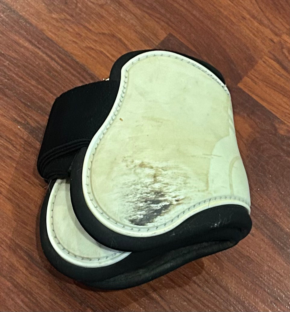 White fetlock boots full size