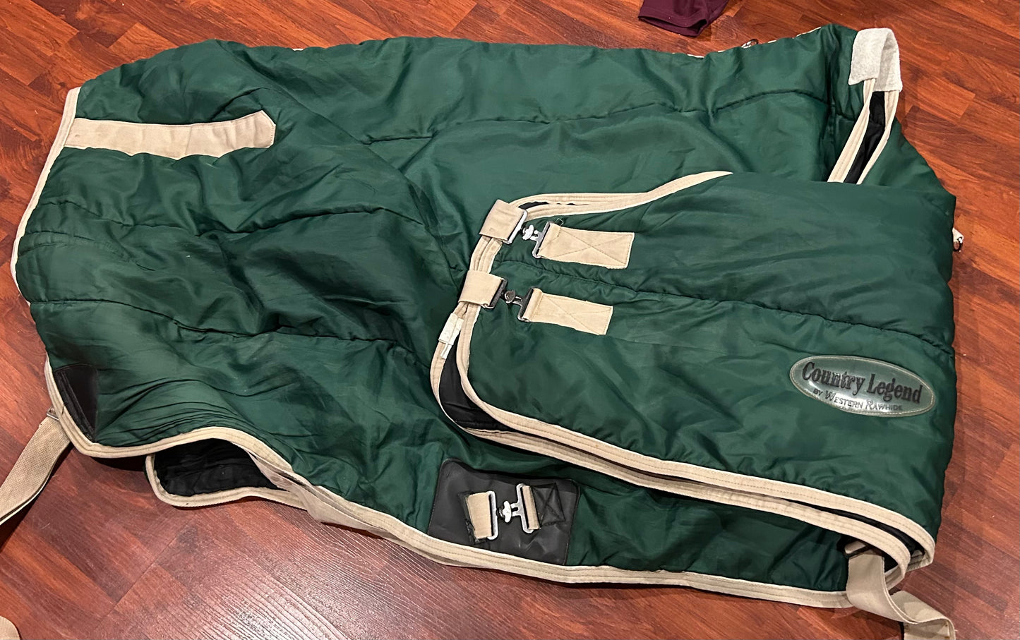 72” western rawhide green quilted stable blanket