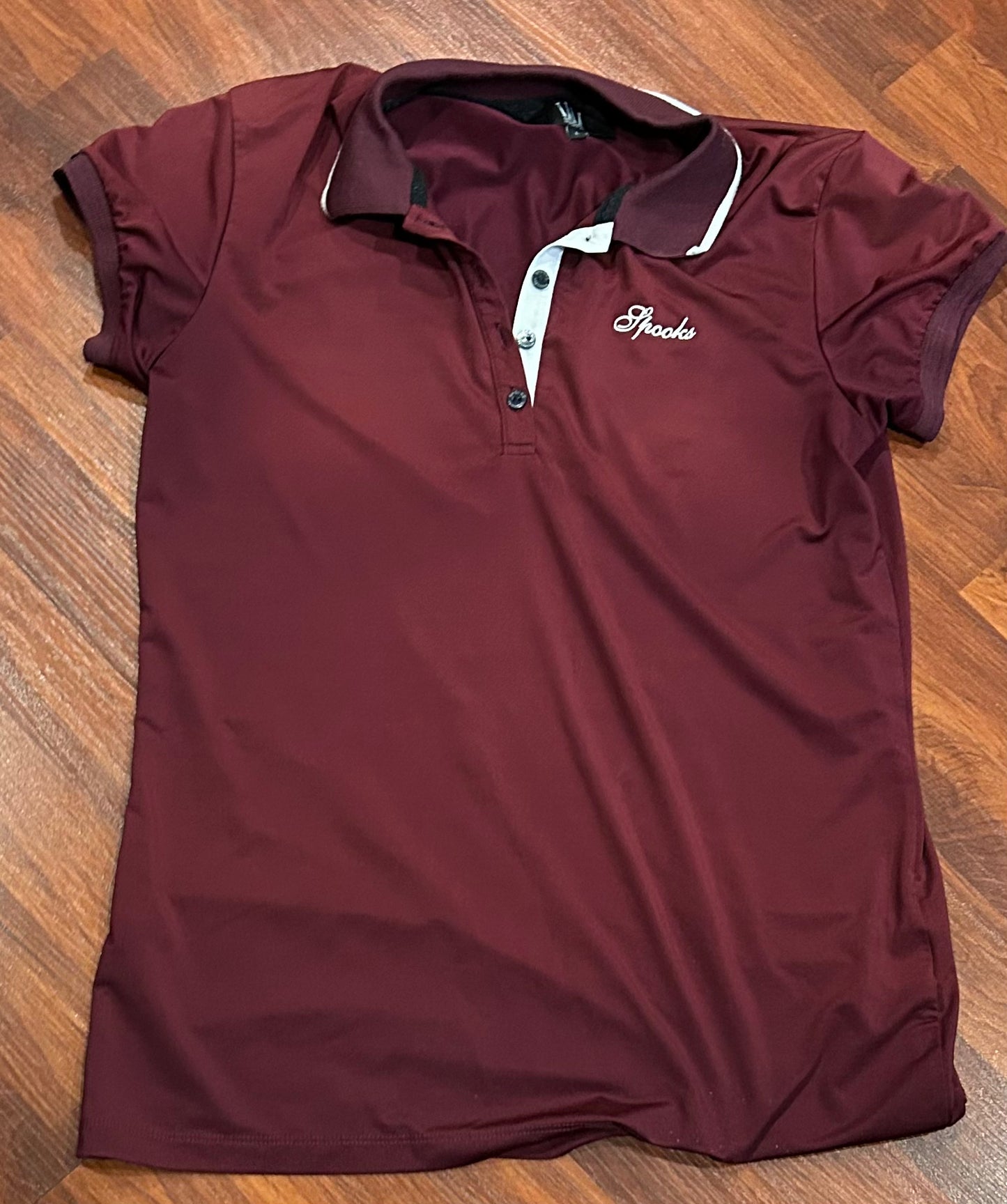 Spooks large burgundy polo shirt