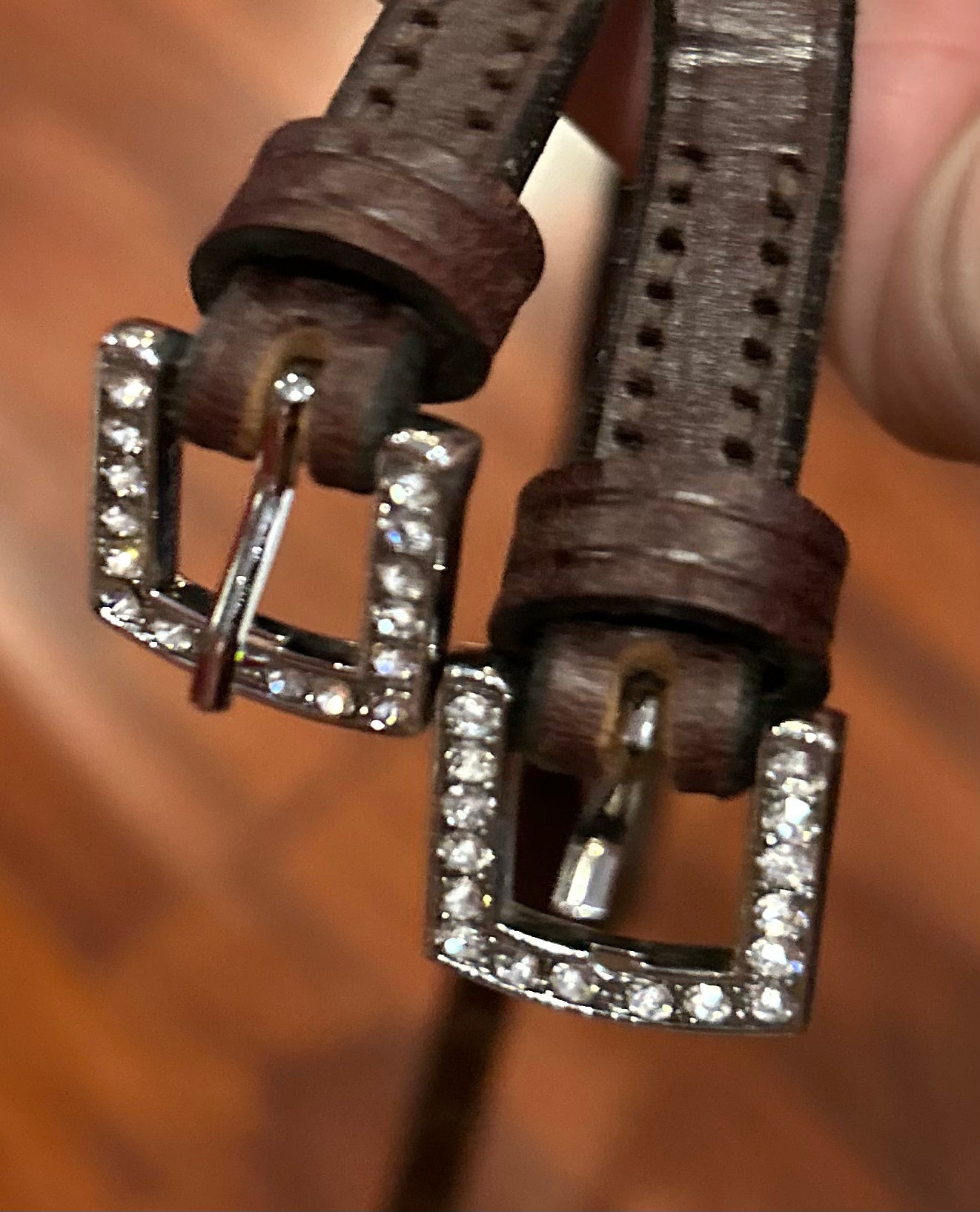 Bling deep burgundy (Merlot) spur straps