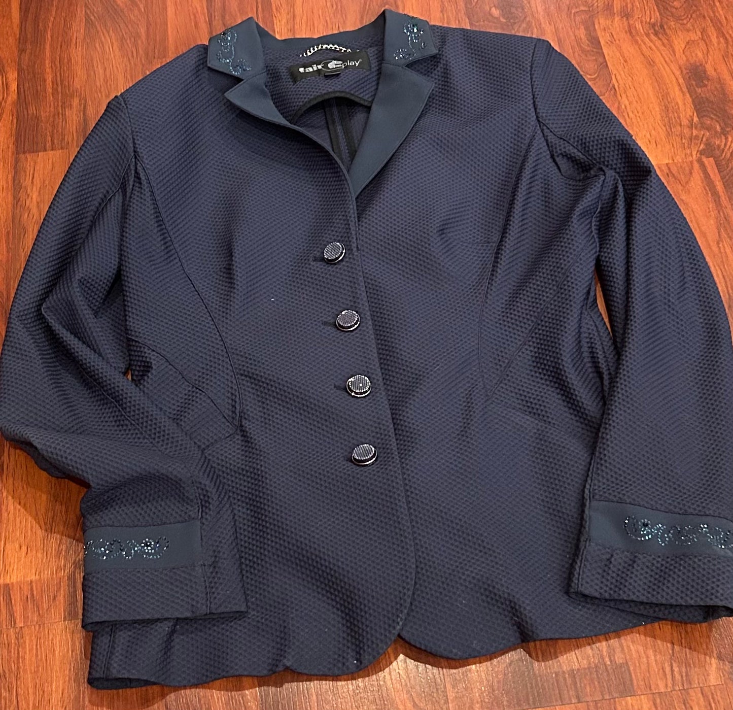 Fair play size 40 navy with bling mesh show jacket