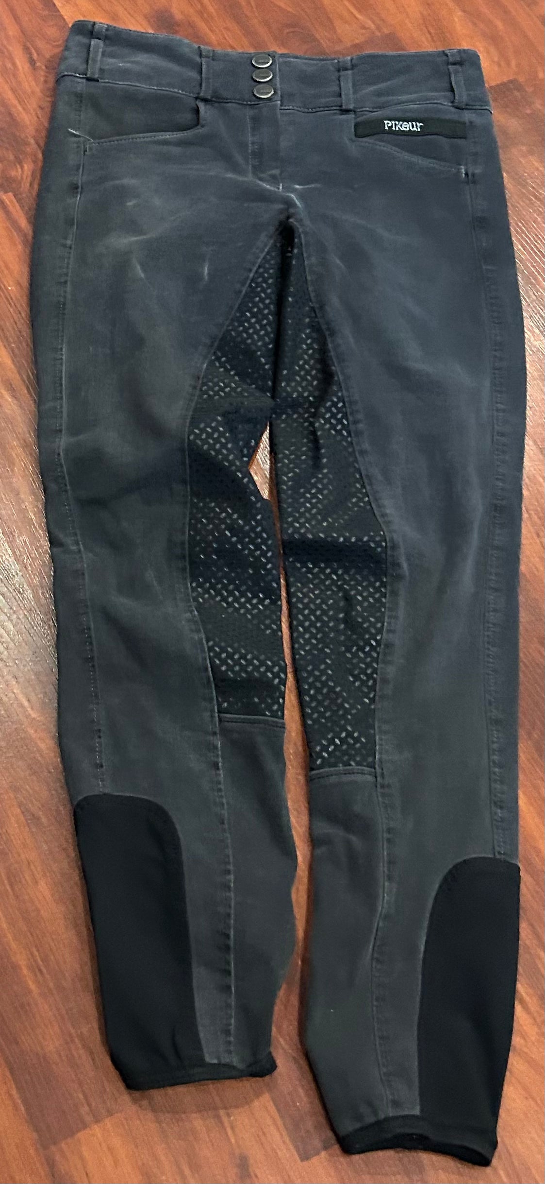 Pikeur size 24 charcoal full seat breeches