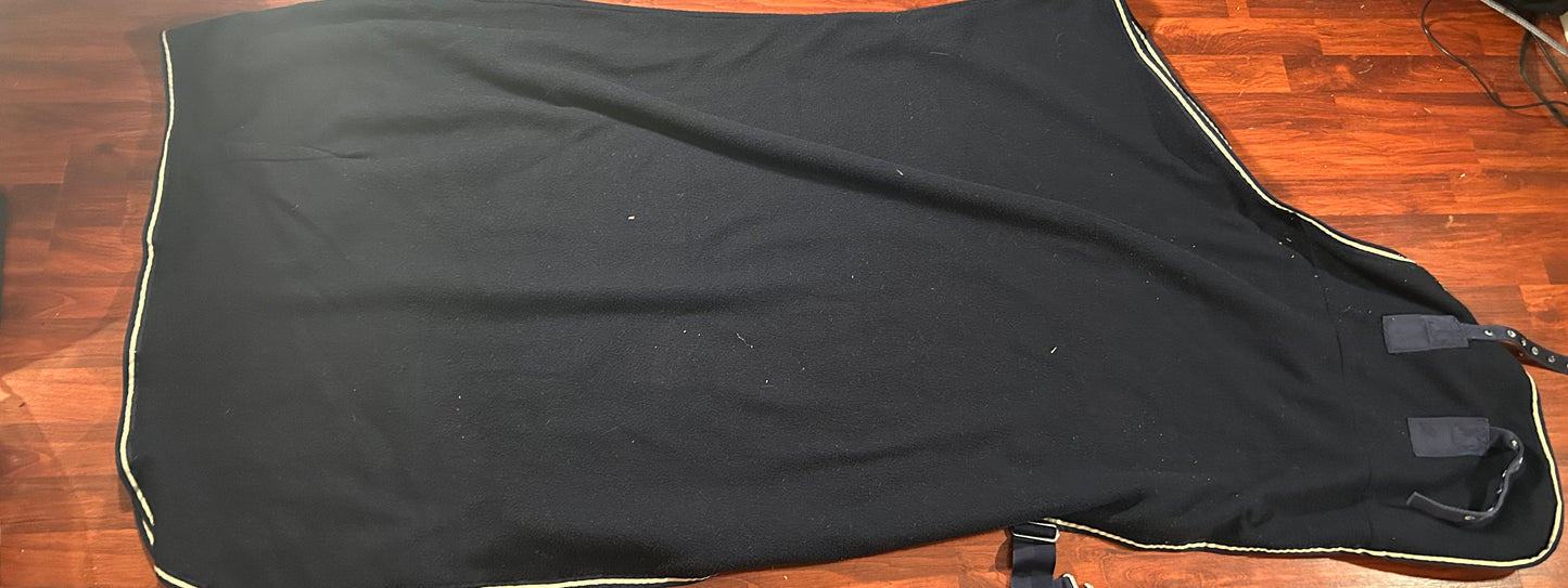 72” navy fleece cooler