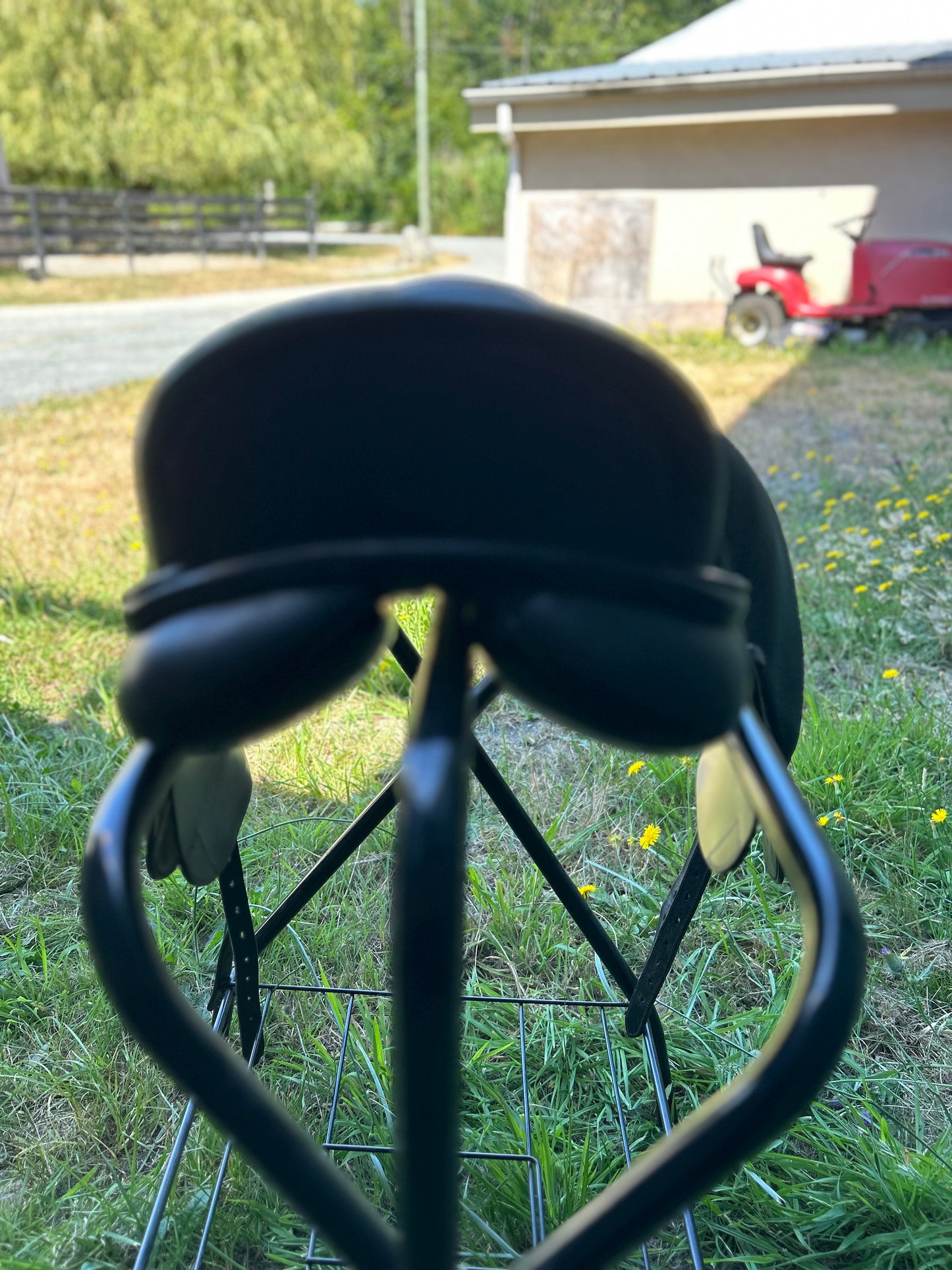 Isabella Werth bates 17” dressage saddle. Removable blocks. Wide