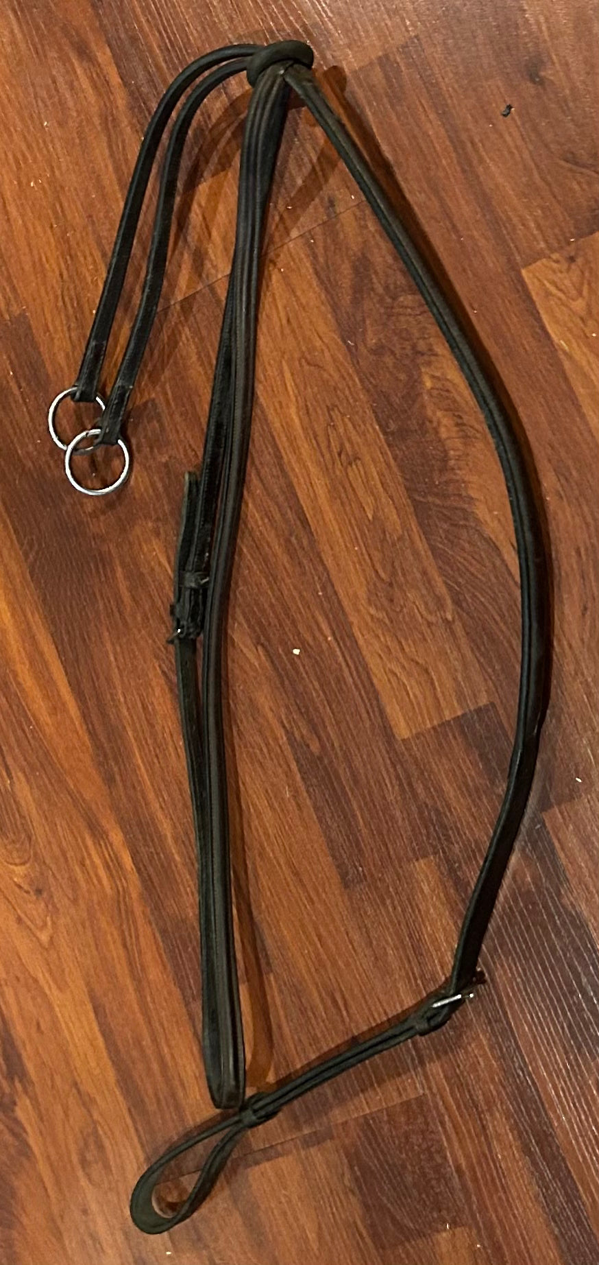 Full size brown running martingale. Needs oiled