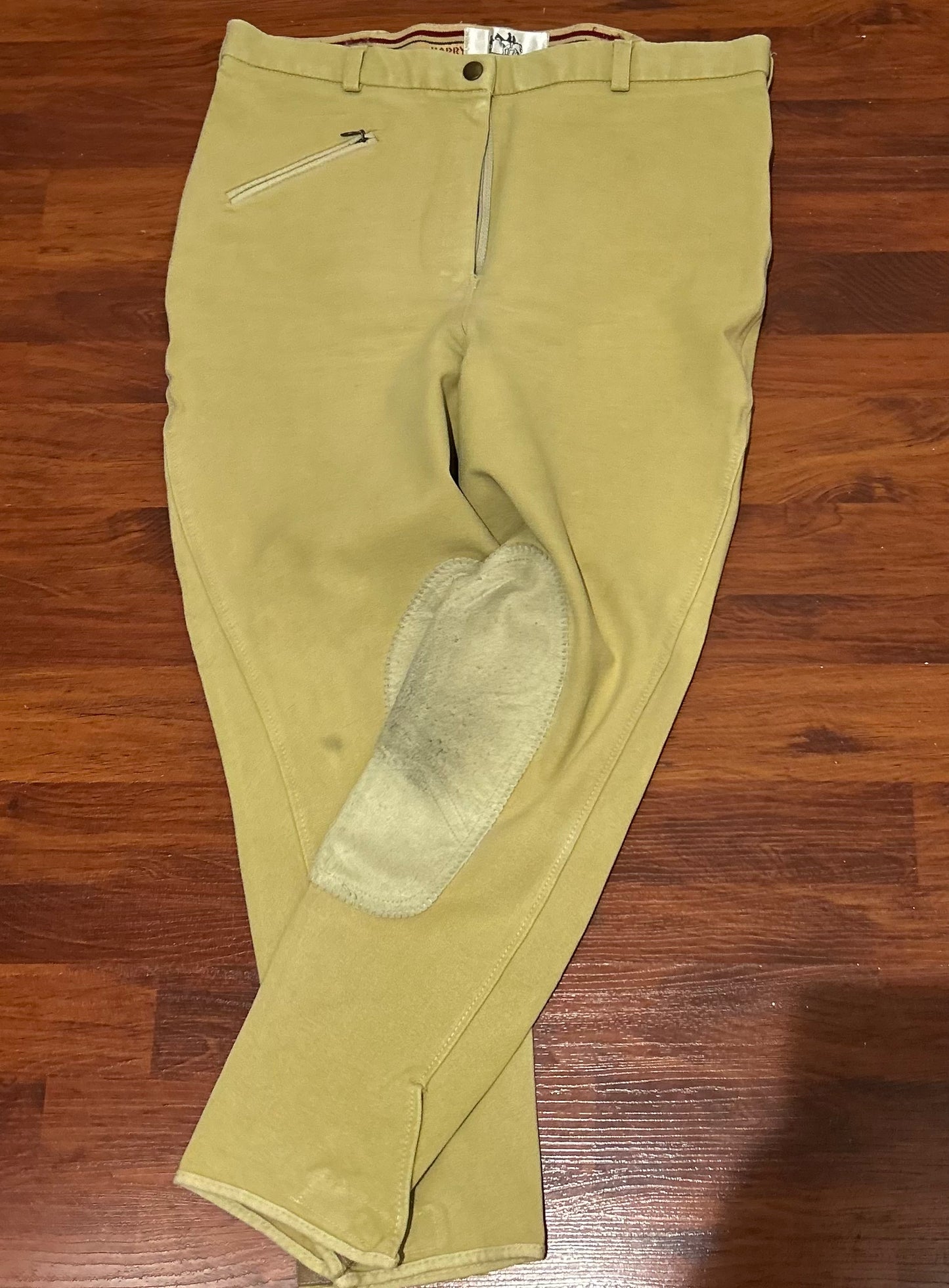Harry Hall tan knee patch breeches 34R