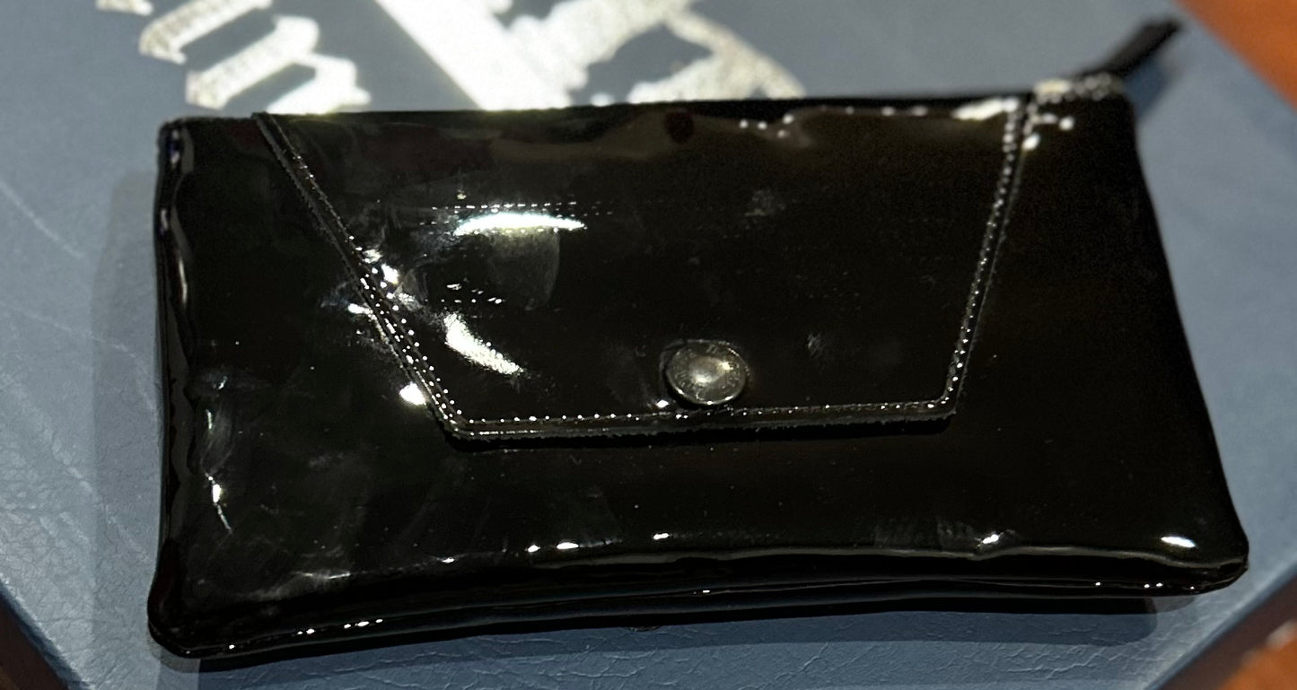 Kingsley belt bag black patent