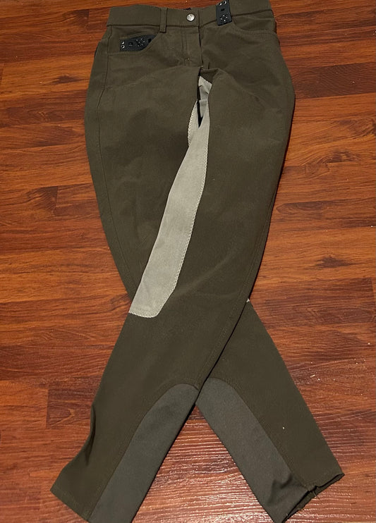 BR 22 brown and grey Full Seat Breeches.