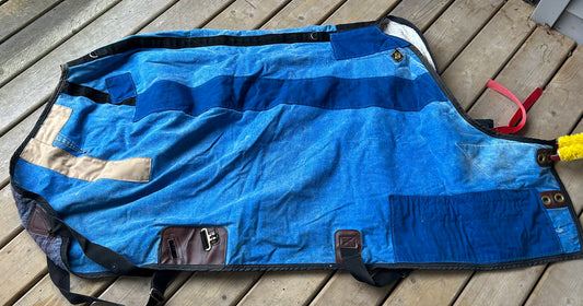 62” big D blanket fleece lining  lots of repairs