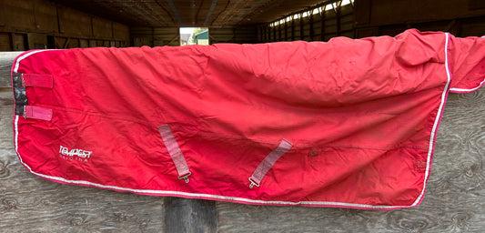 75” Shires Tempest lined rain sheet. Needs waterproofing.