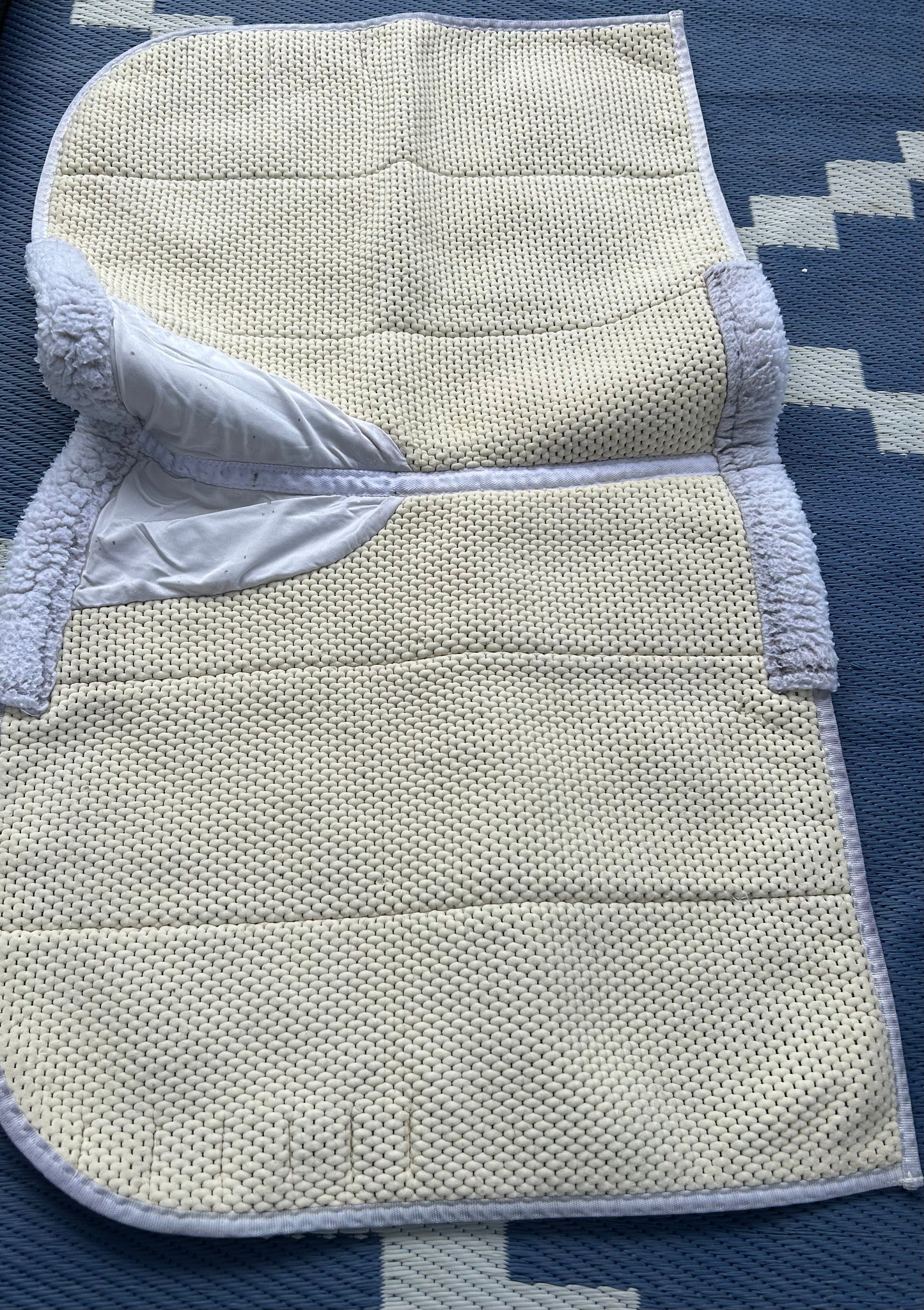 Eco gold white with Canada flag dressage pad