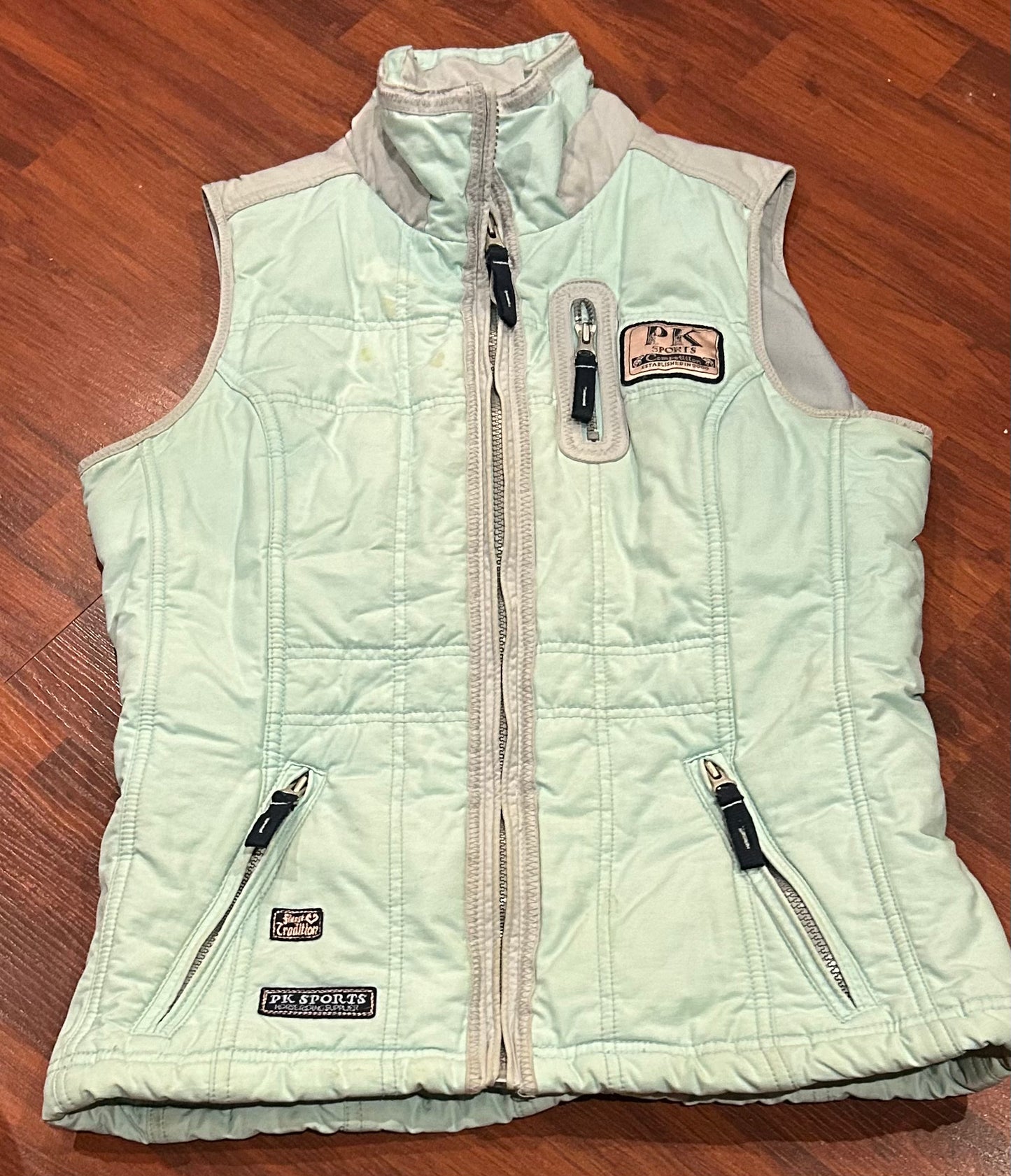 PK sports XS (36) light blue quilted vest