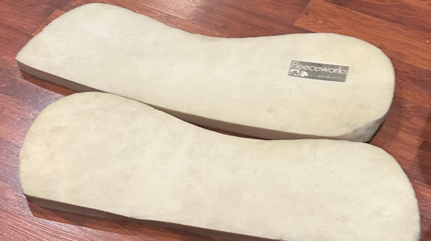 Fleeceworks green medium (18”) shimmable half pad with memory foam inserts