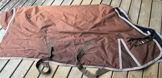 78” brown sheet. Liner damage.