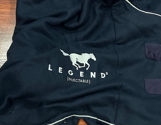 76” century navy fleece cooler. Embroidered on shoulders. New with tags