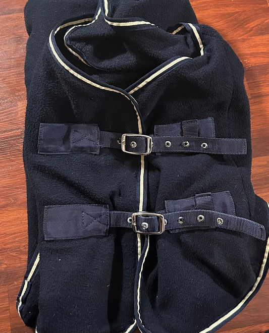 72” navy fleece cooler