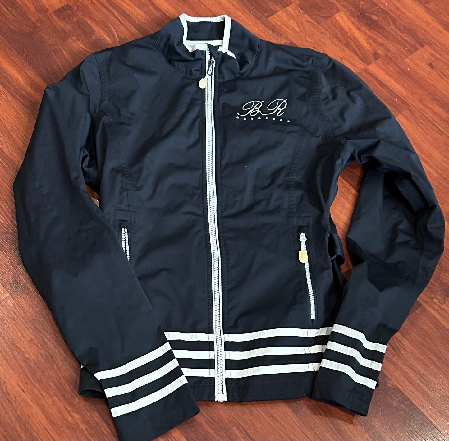 BR small black/white light zip up jacket