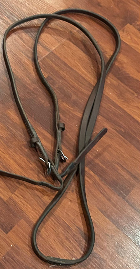 Western reins closed buckle ends