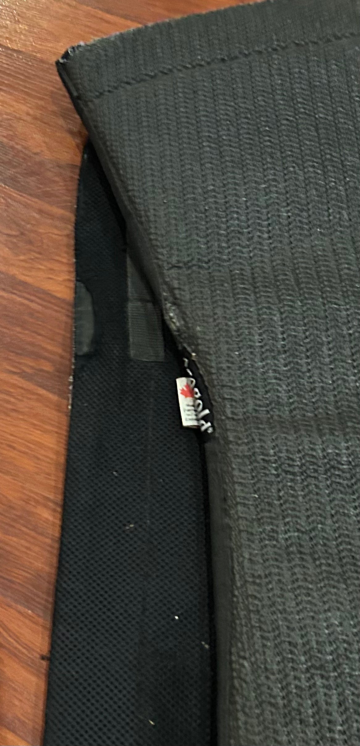 Eco Gold black dressage pad. Very dirty and damage to lining