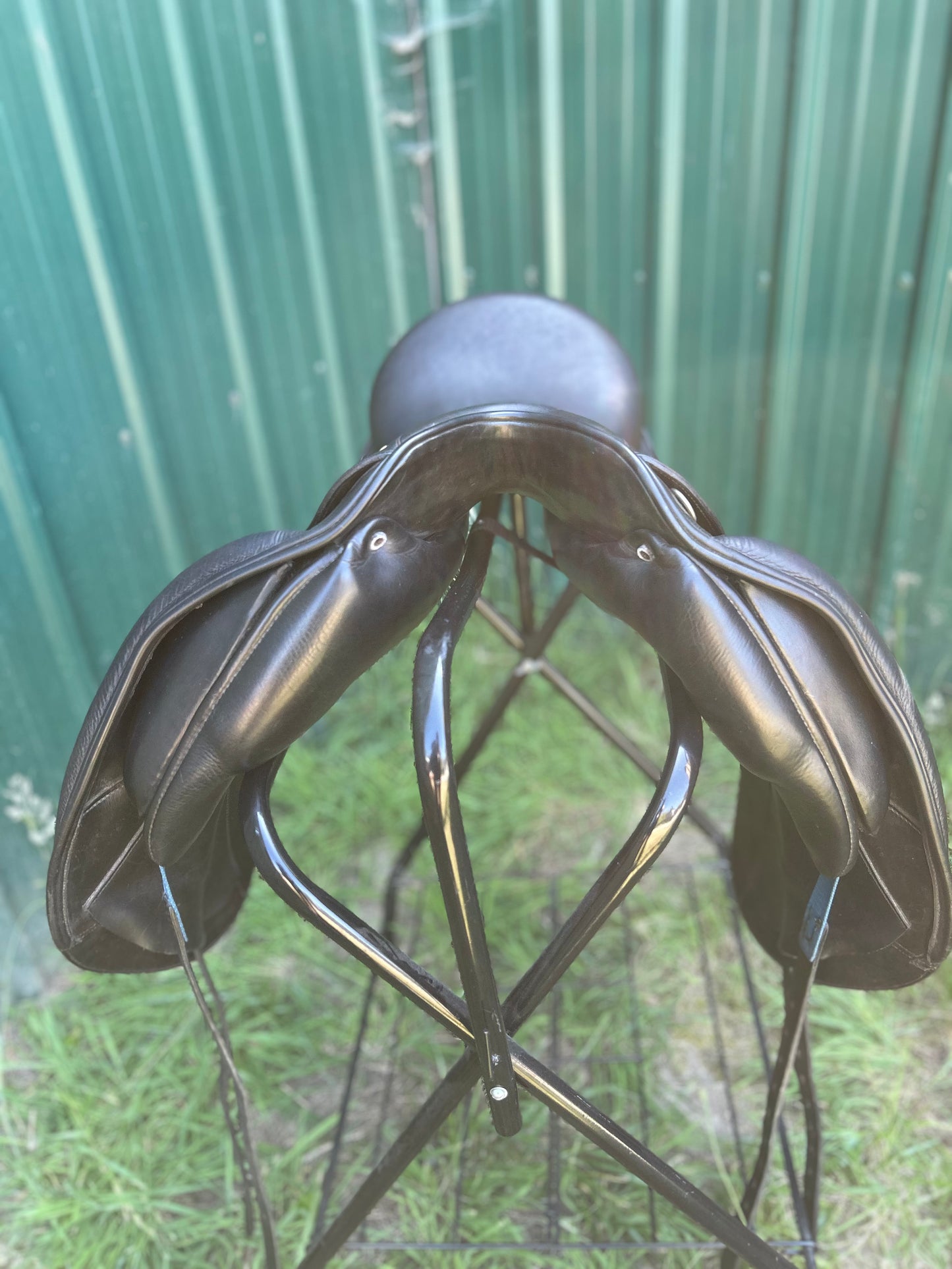DK 17.5” Flair air panel dressage saddle. Wide tree and channel