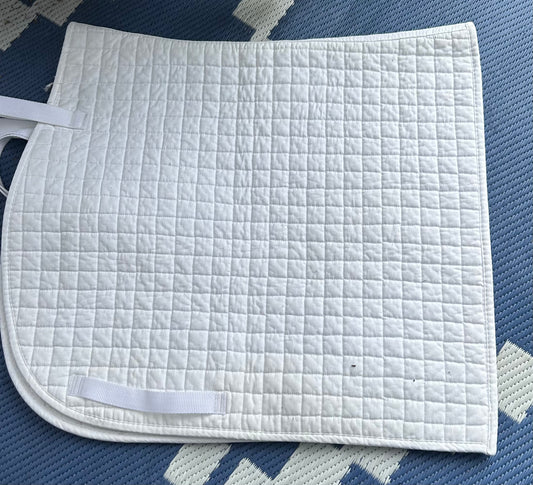 white dressage pad