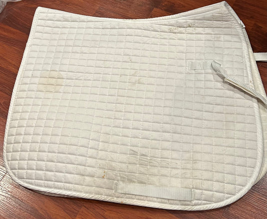 White dressage pad. Some stains