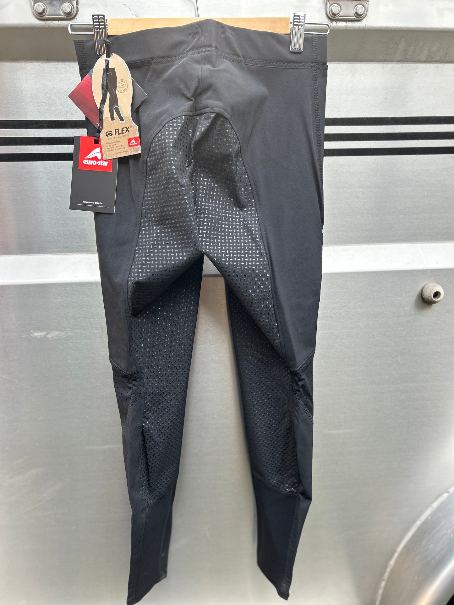 24R Euro Star athletics black full seat breeches