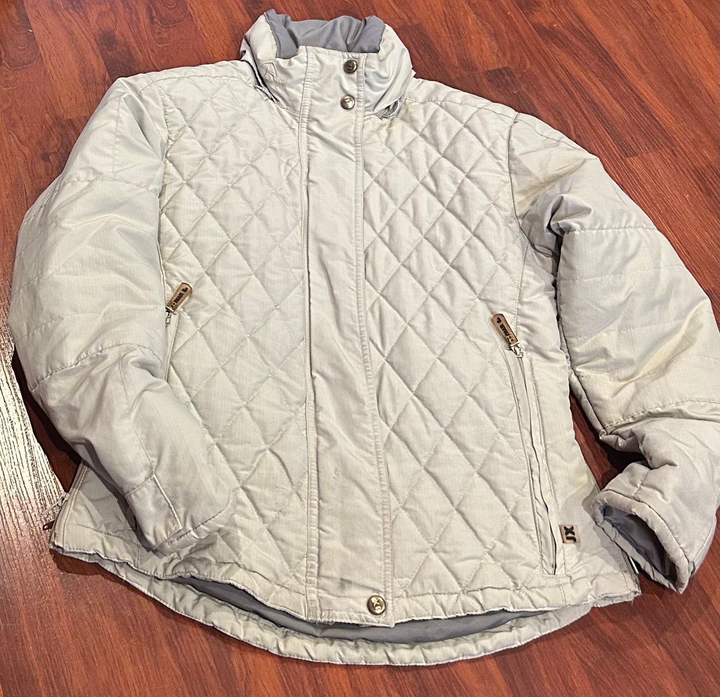 JX equestrian small tan quilted jacket