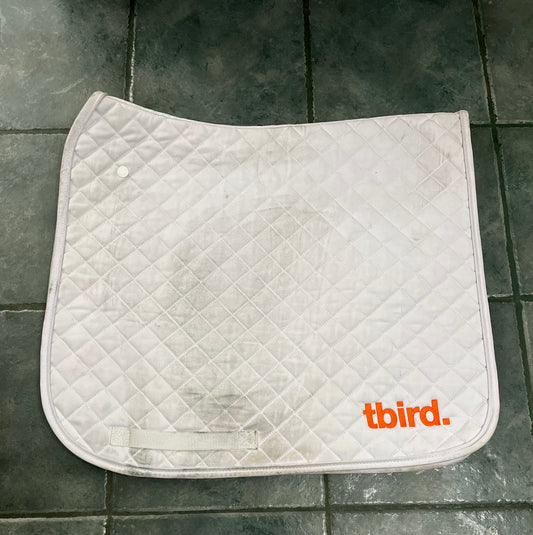 White dressage pad TBird logo