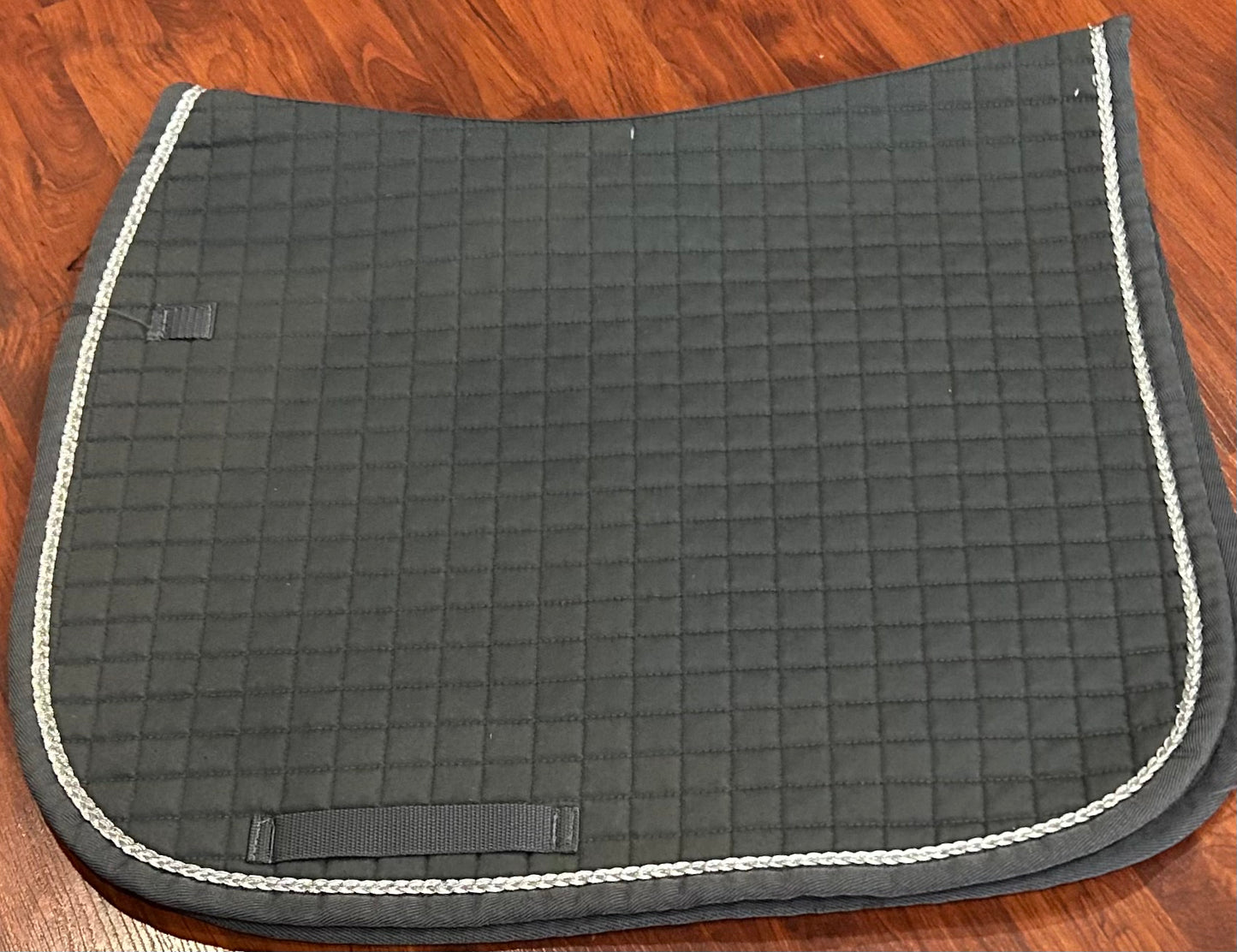 Horze grey with silver trim dressage pad