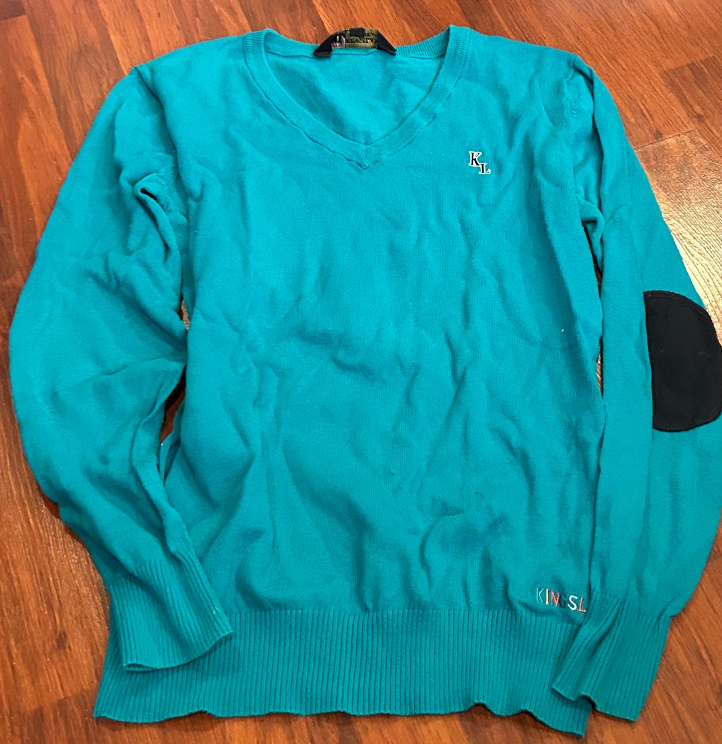 Kingsland medium teal sweater