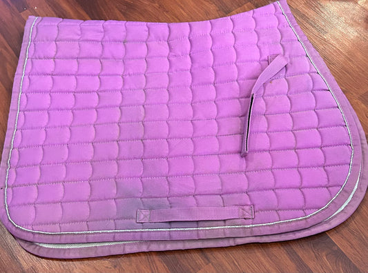 Horze lavender with silver trim AP pad. Dirty