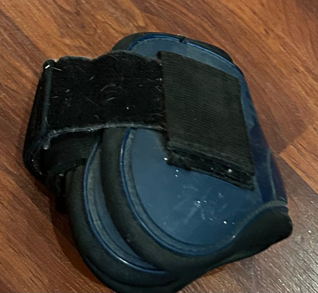 Navy fetlock boots full size