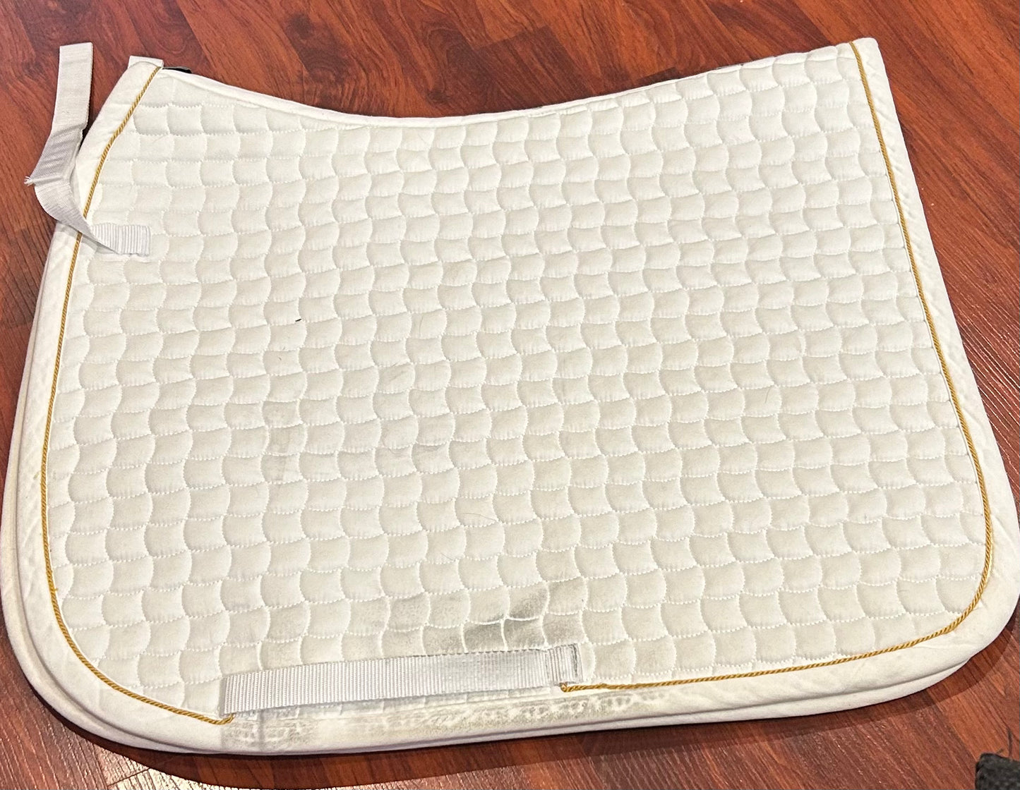 Eskadron white with gold dressage pad