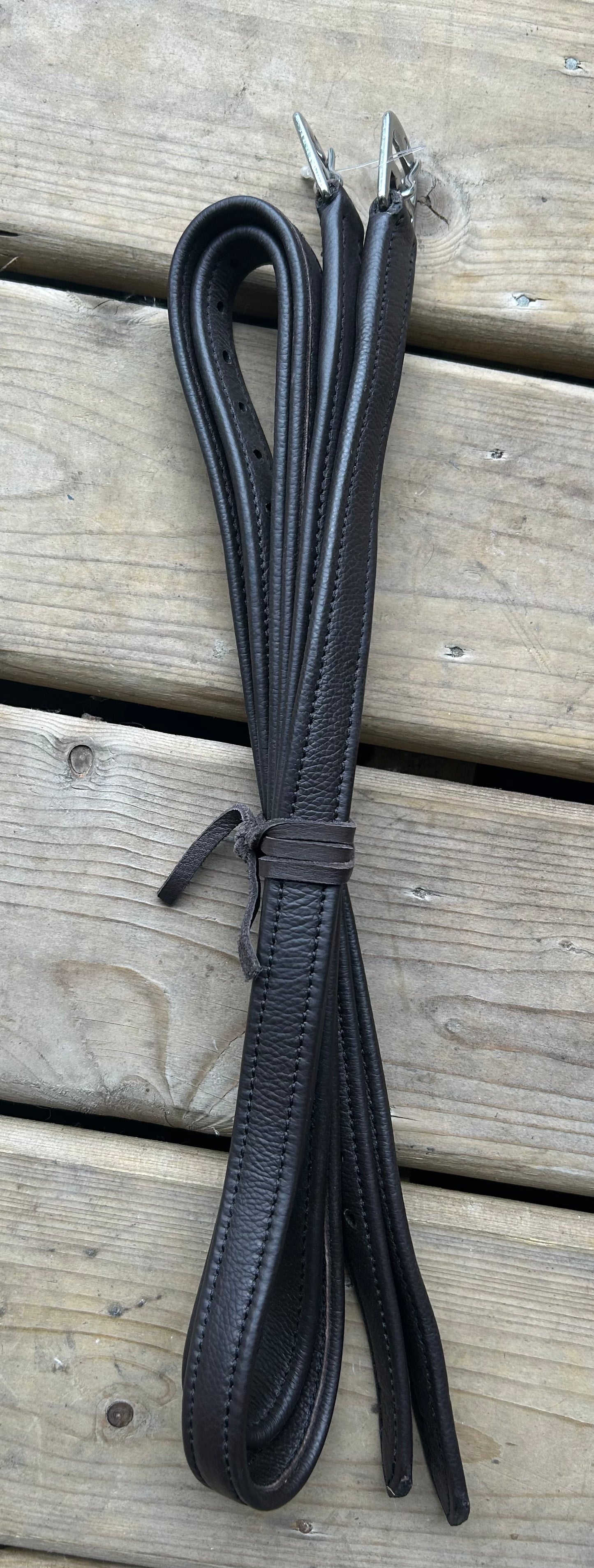 130 (51”) brown stirrup leathers lined new