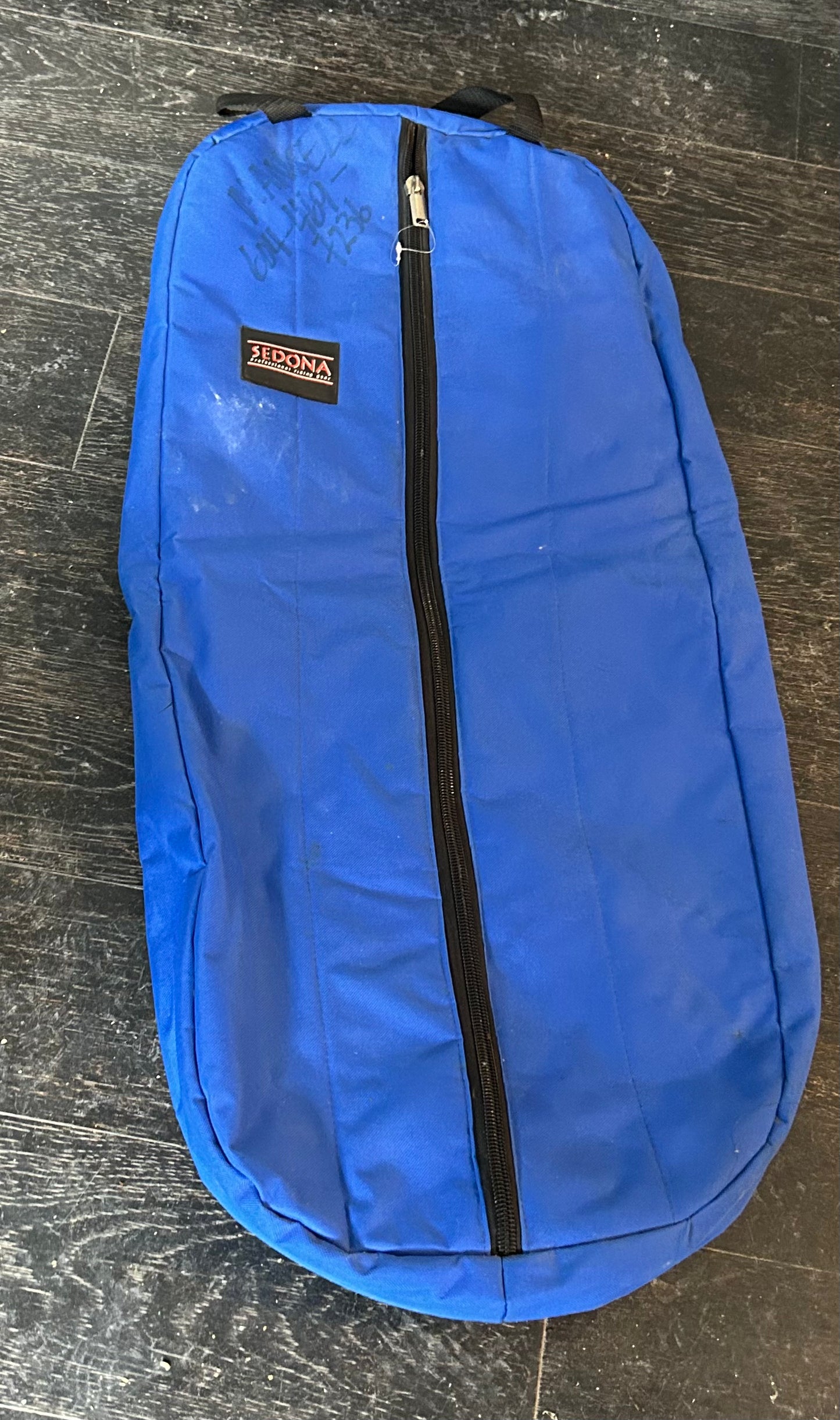 Quilted blue bridle bag