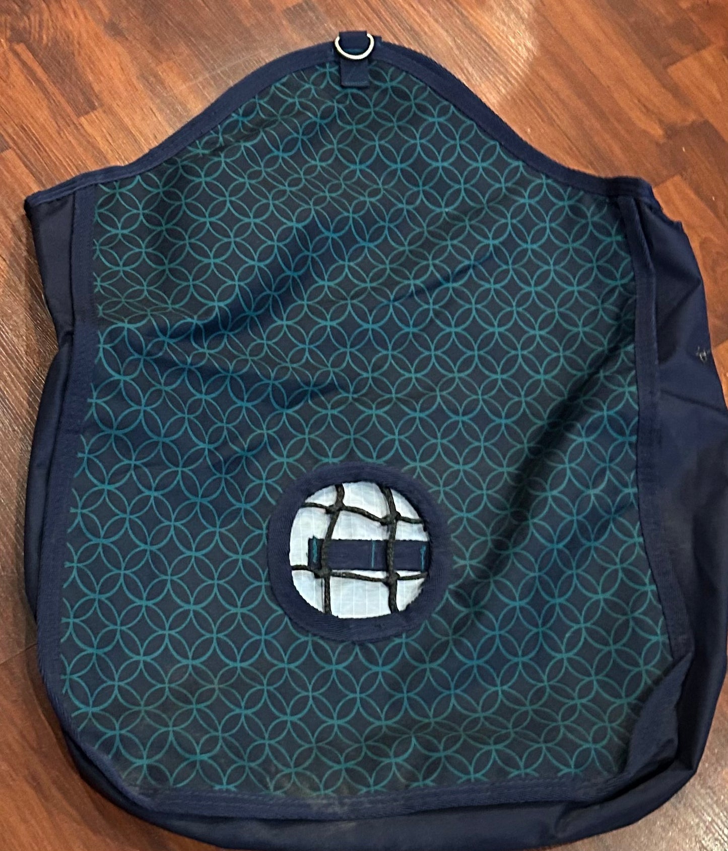 Blue hay bag