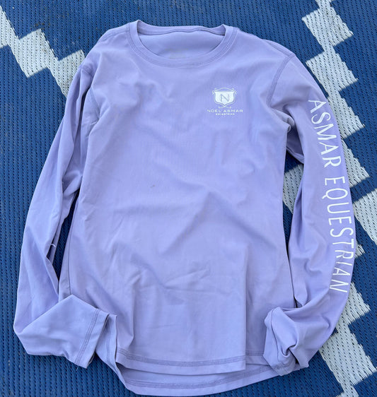 Asmar Small lilac long sleeve shirt. Has snags