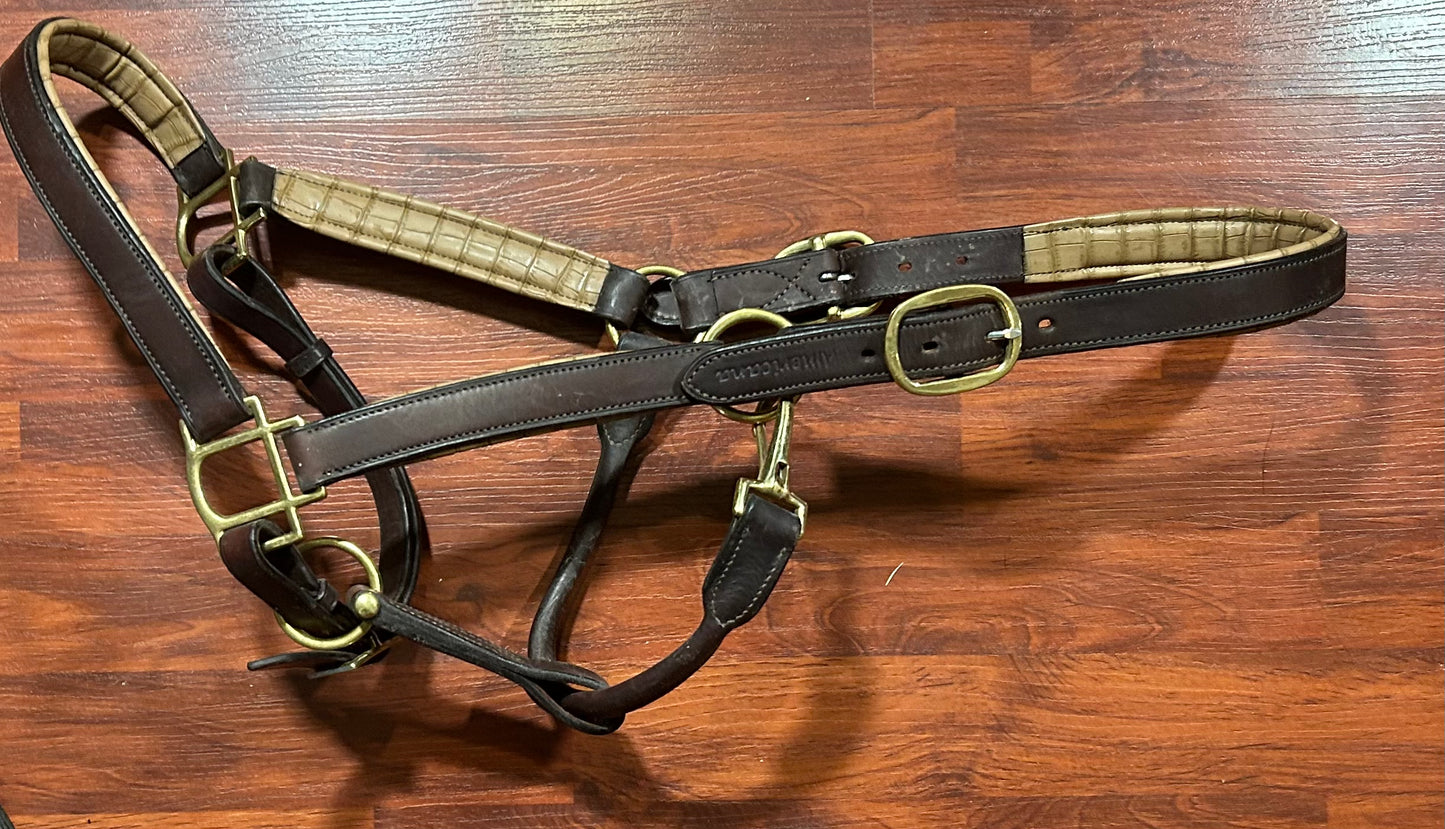 Americana padded leather halter full size