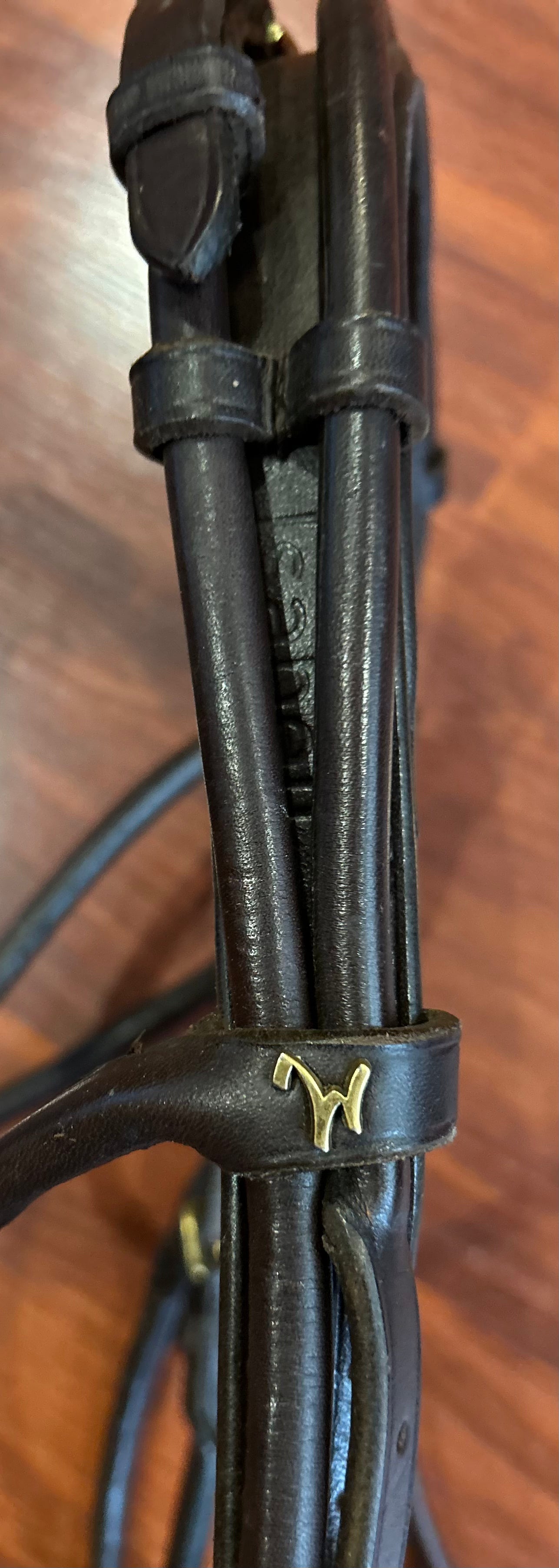 Isabelle werth brown full size double bridle. Minor damage to padding